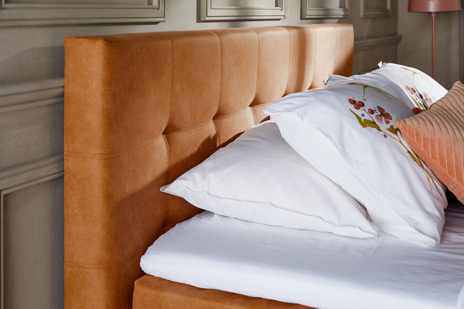 Boxspring MAGNA - Niet verstelbaar - Meubelstof JEEP