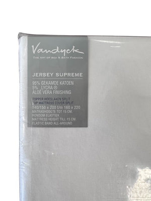 Hoeslaken Splittopper - Jersey Supreme - Wit - 140/150 x 200 / 160x220