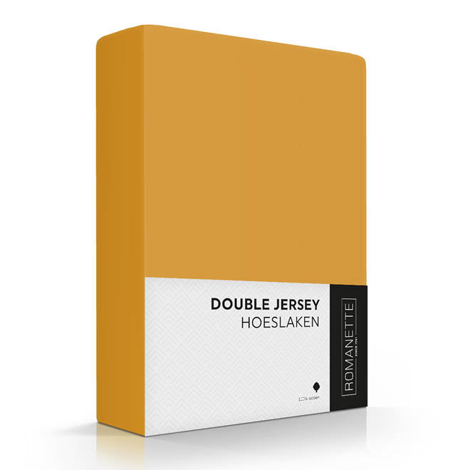 Hoeslaken Double - Jersey - Oker