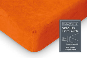 Velours- hoeslaken - Terra - detail