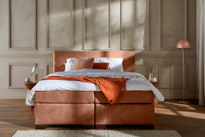Boxspring MAGNA - Niet verstelbaar - Meubelstof JEEP