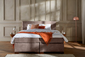Boxspring MAGNA - Niet verstelbaar - Meubelstof JEEP