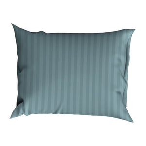 Satin d'or Satjinstreep Smokeblue - Kussensloop
