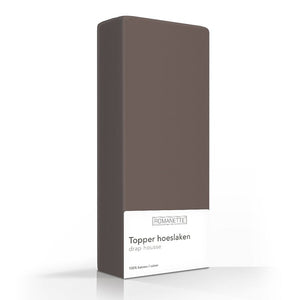 Hoeslaken Topper - Katoen - Taupe