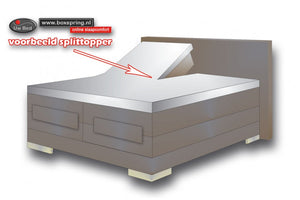 Voorbeeld Hoeslaken Splittopper  - Jersey - Wit